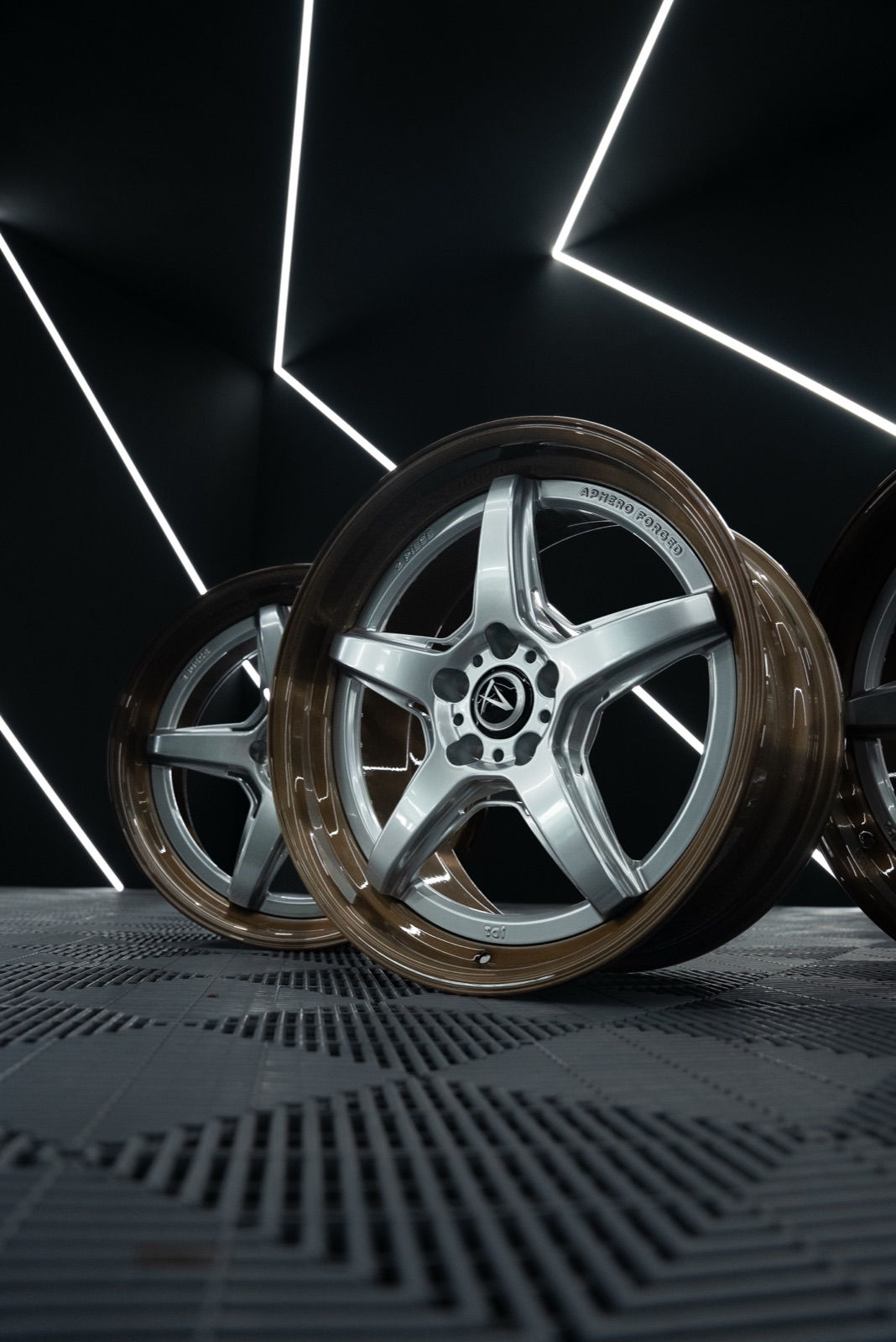 Aphero Forged wheels — studio three-quarter