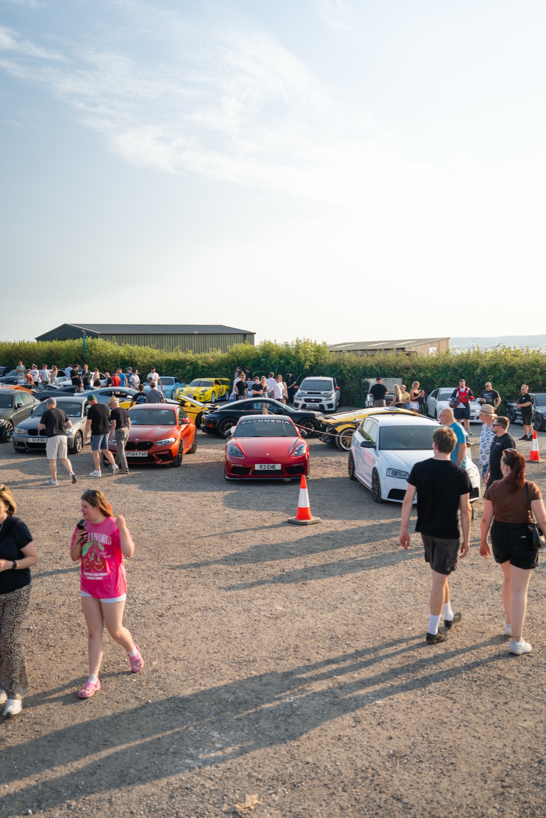 Cars & Cuppas July evening meet — cars and golden-hour atmosphere, photo 1
