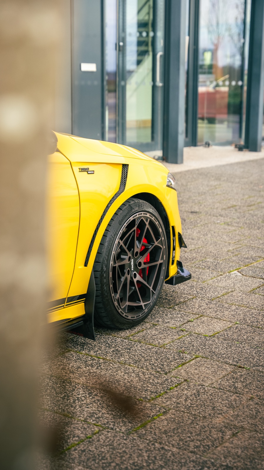 Yellow Mercedes-AMG A35 — location photography, photo 6