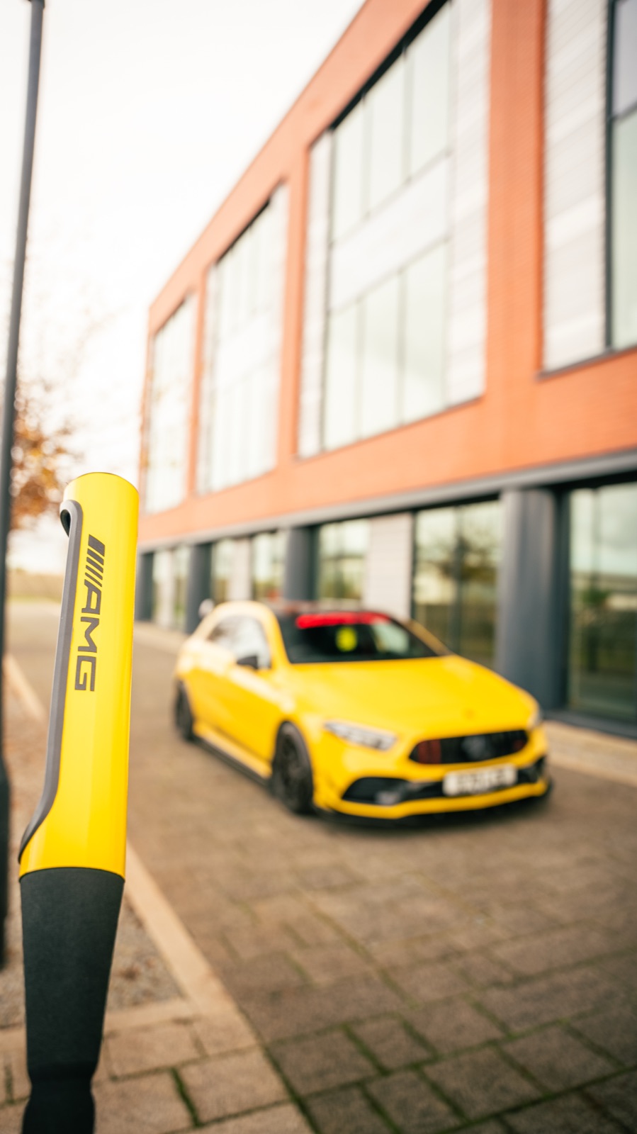 Yellow Mercedes-AMG A35 — location photography, photo 8