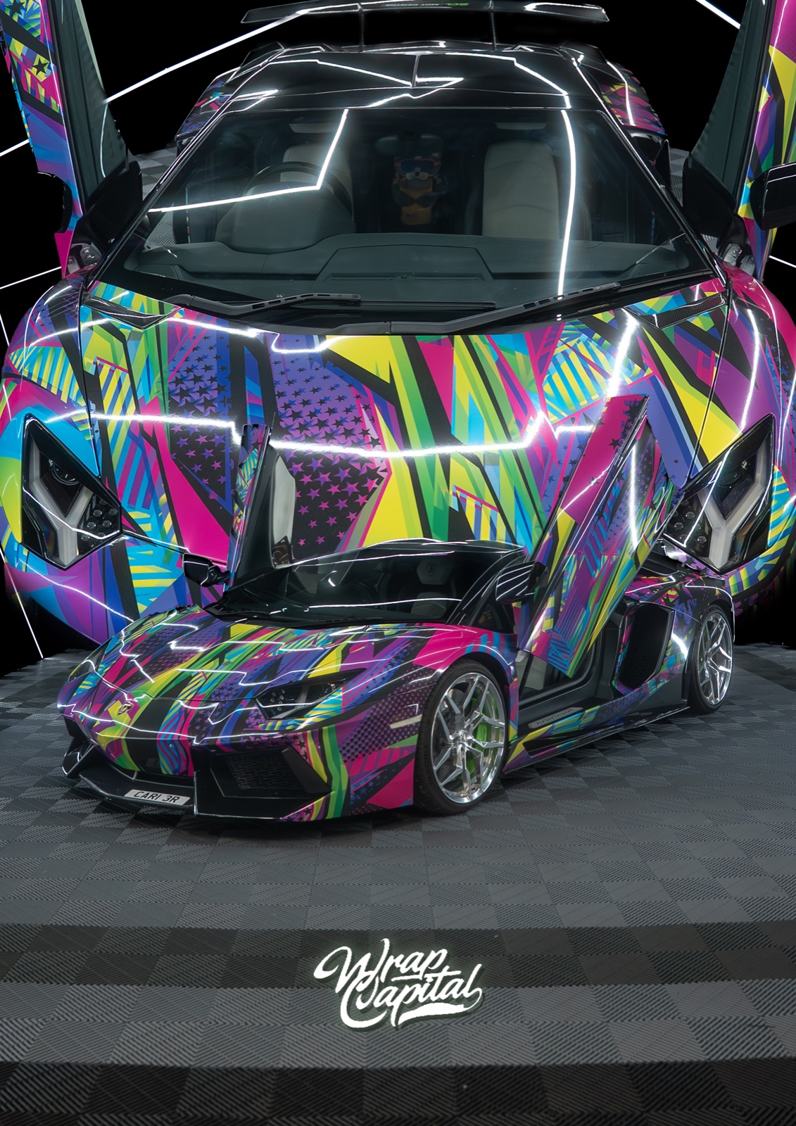 Lamborghini wrap print artwork