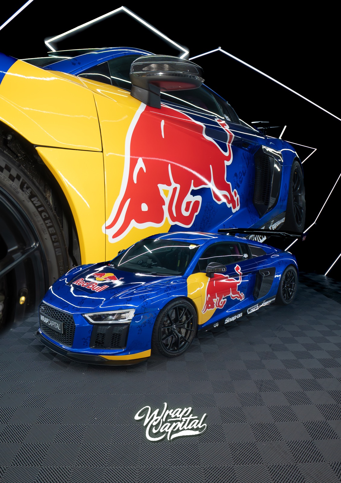 Red Bull inspired livery wrap artwork