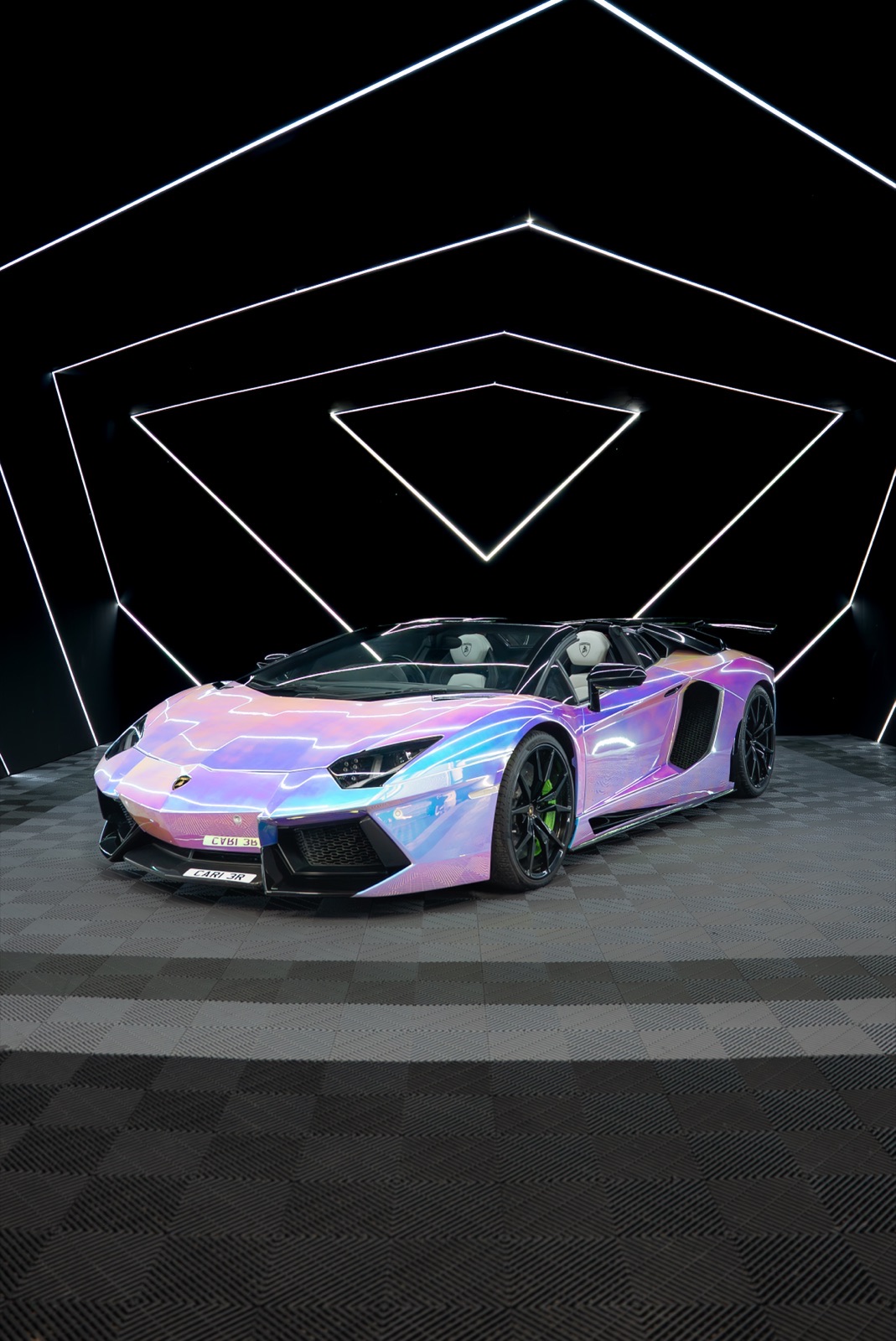 Mystic chrome Lamborghini Aventador