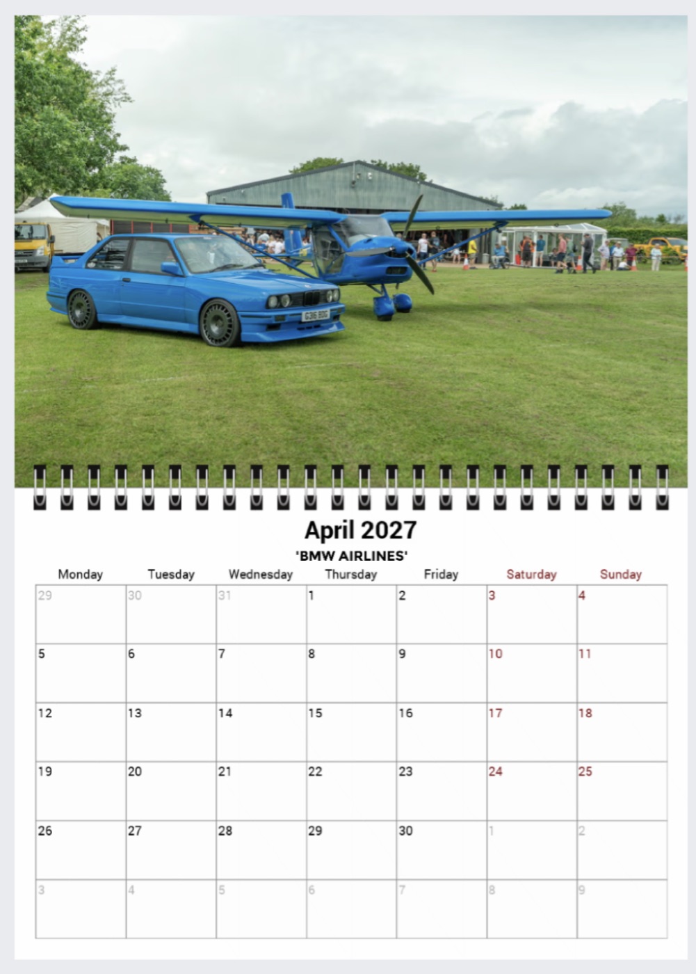2027 calendar — April