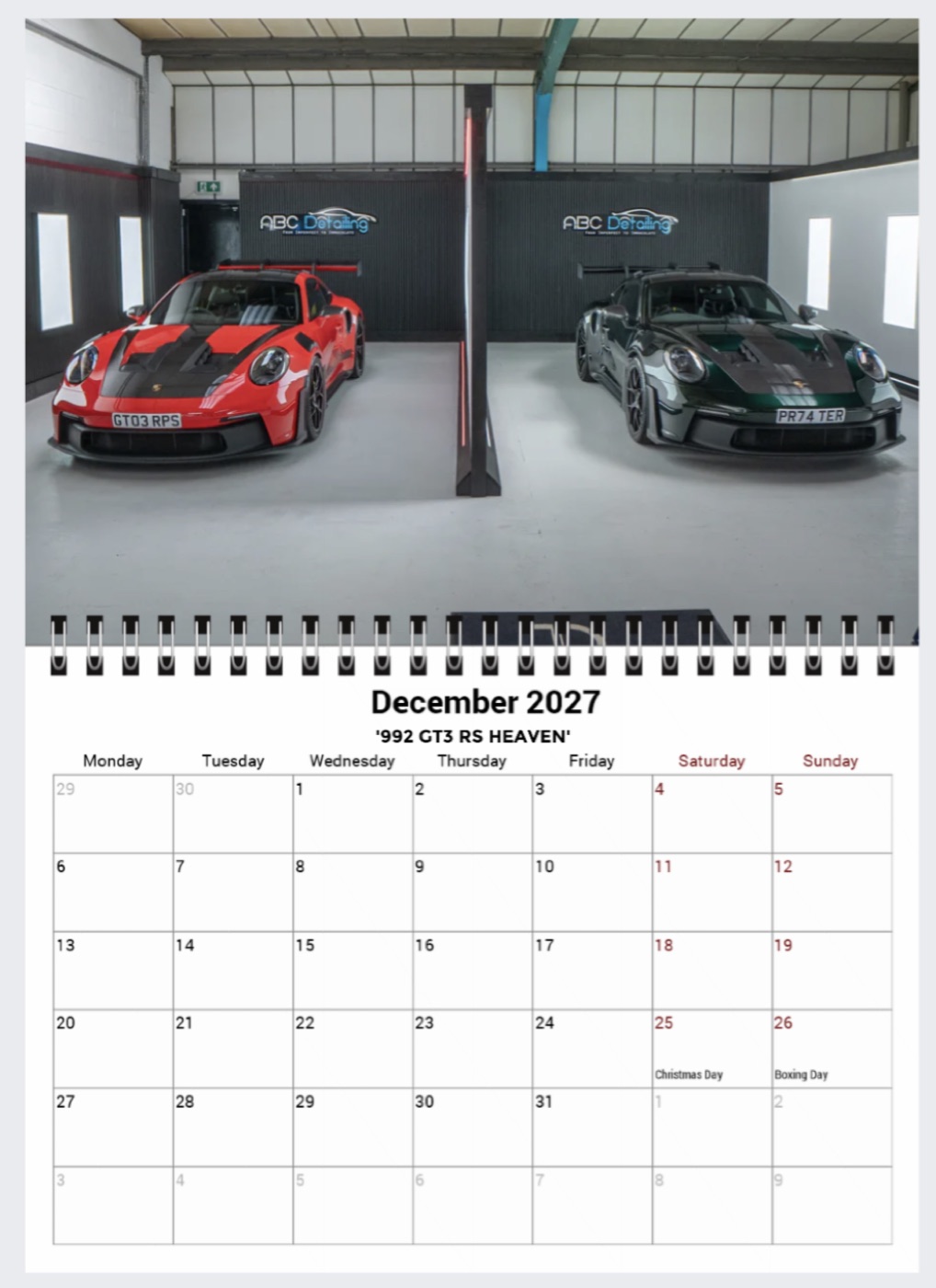 2027 calendar — December